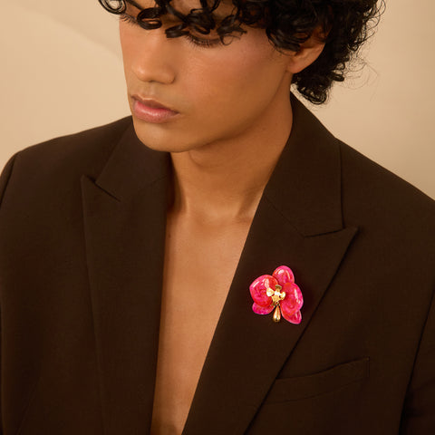 Broche Orquídea Arcoíris