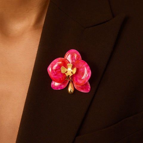 Broche Orquídea Arcoíris