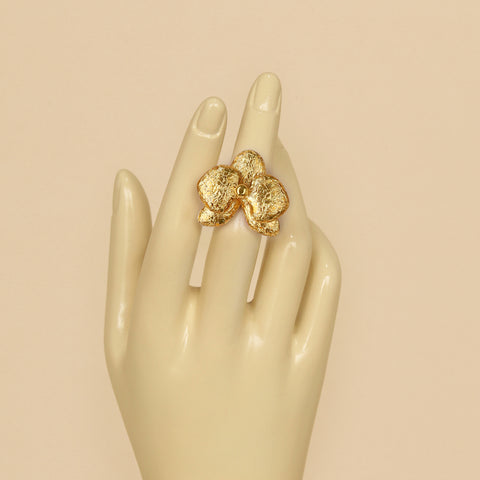 Anillo mini Orquídea Dorada
