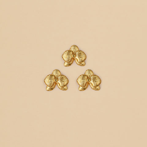 Set de Oreja mini Orquídeas Doradas