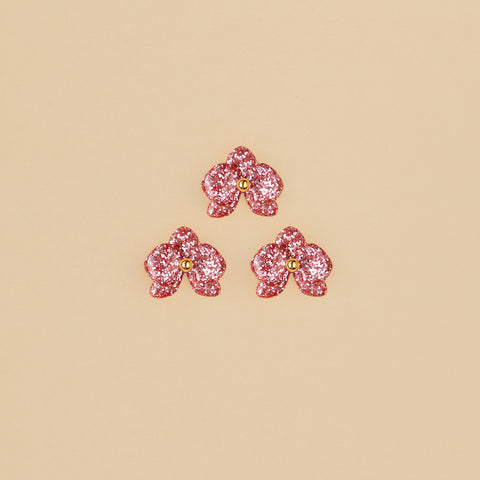 Set de Oreja mini Orquídeas Rosé