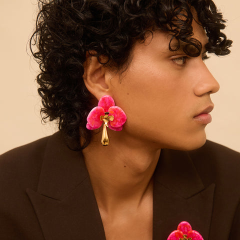 Aretes Orquídeas Arcoíris