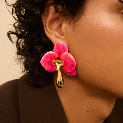Aretes Orquídeas Arcoíris