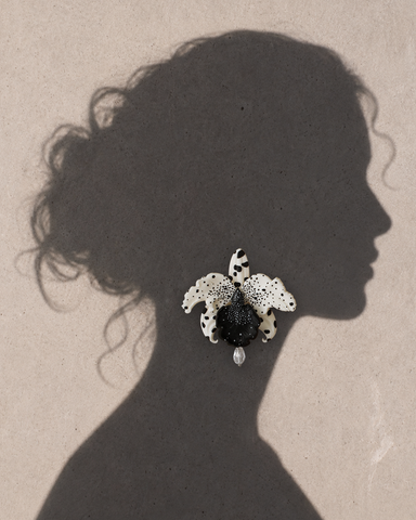 Aretes Cattleyas Negras